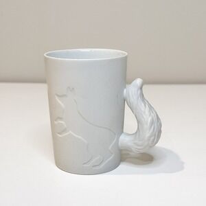 Kinto MugTail White Porcelain Fox Mug Matte Exterior w/ Glazed Interior